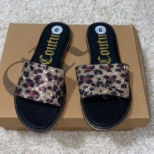 Juicy Couture Bedazzled Slides NWT